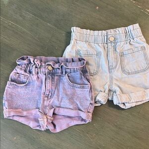 GAP Toddler Just Like Mom Ruffle Denim Shorts Bundle